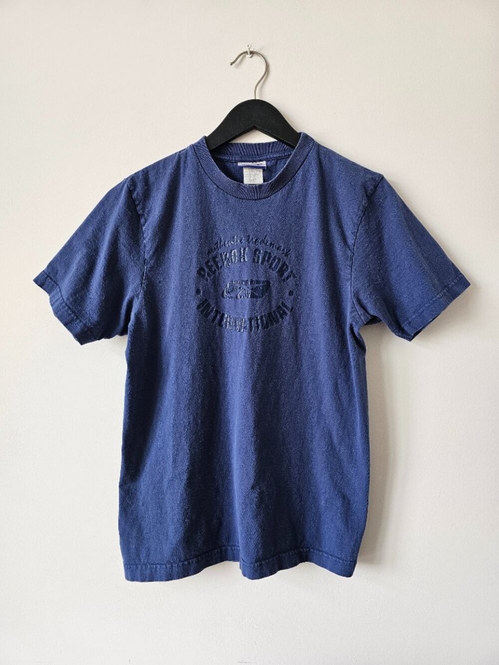 Reebok Blue Crew Neck Short Sleeve 100% Cotton T-Shirt Men's Small
